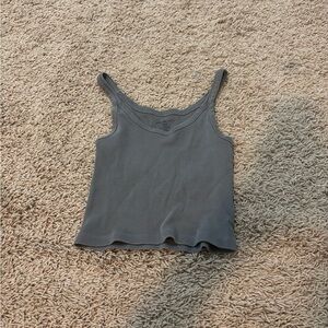 Brandy Melville Charcoal Ribbed Tank Top
